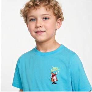 NWT Nike Boy's T-Shirt Nike Just Do It Graphic Tee Blue S